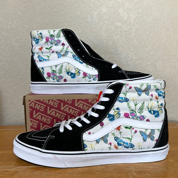 Vans Sk8 hi butterfly floral marshmallow men’s size 9.5